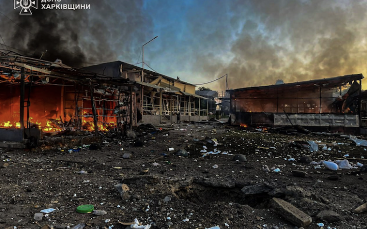 У Харківській області є потерпіла внаслідок атаки. Пошкоджено ринок і пошту