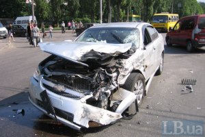 В Киеве столкнулись четыре машины