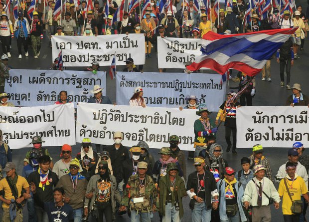 протестующие в Таиланде