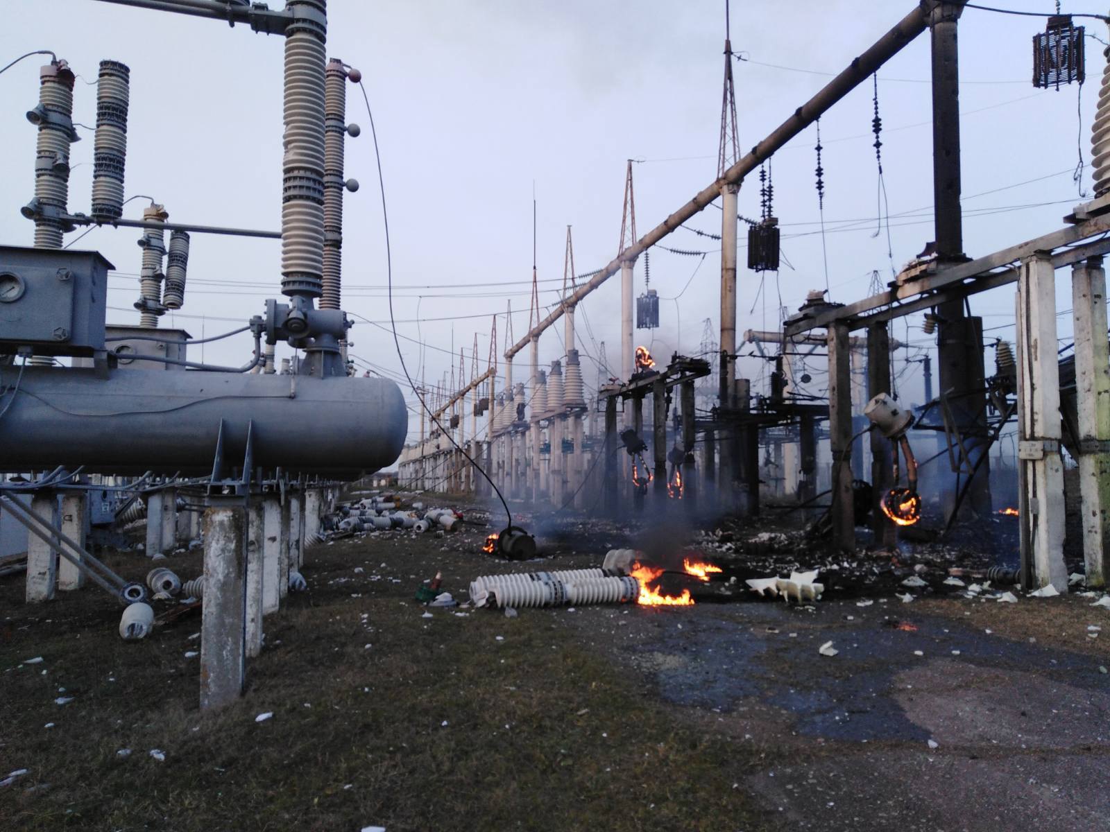 Наслідки осбтрілів енергетичної інфраструктури України