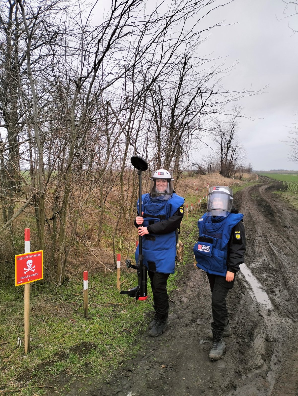 Офіційний знак, що попереджає про мінну небезпеку