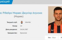 Футболист сборной Украины на сайте УПЛ в заявке "Шахтера" значится бразильцем