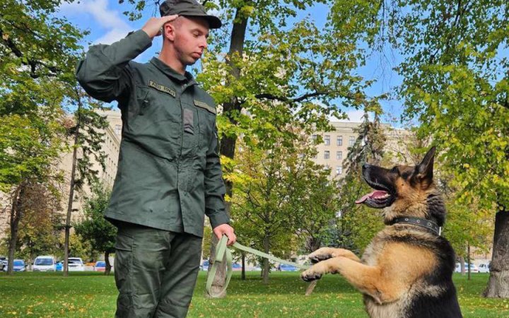 ​У Харкові службових собак Нацгвардії нагородили медалями "За віддану службу"