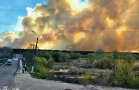 На Харківщині рятувальники добу гасять масштабну лісову пожежу