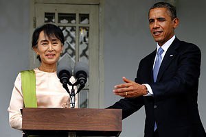 Обама і лідер м'янманської опозиції вимагають зміни конституції Бірми