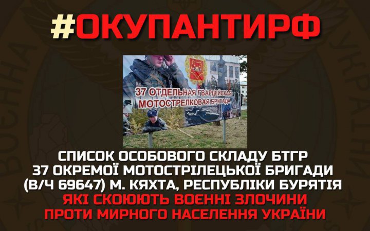 Розвідка оприлюднила список 709 військових з Бурятії, які обстрілюють українські міста