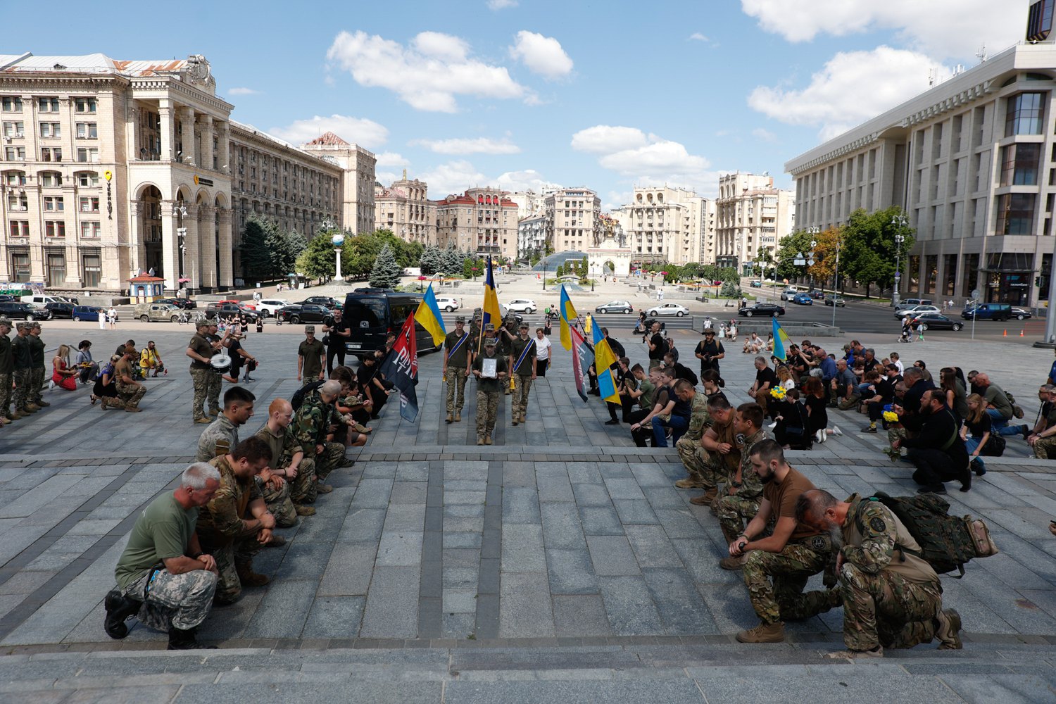 Прощання із бойовим медиком із Великобританії Пітером Фуше у Києві, 6 липня 2024 року