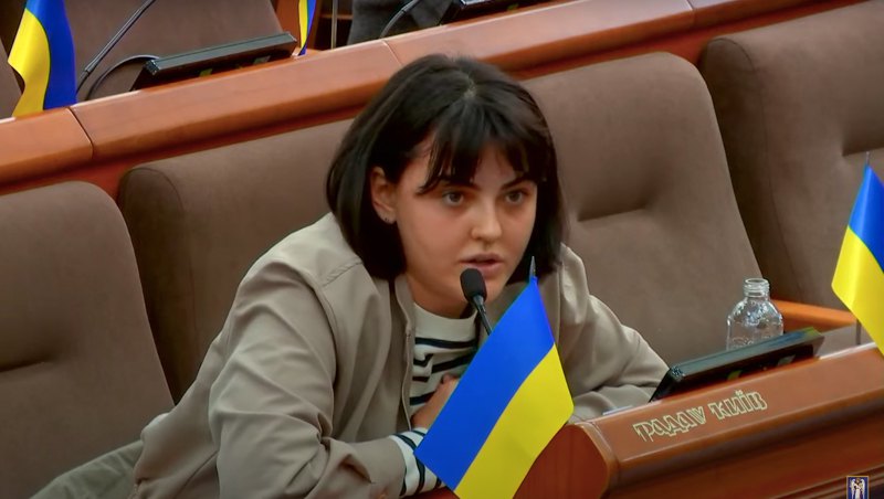 Аліна Михайлова під час засідання