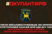 Оприлюднено список військових із казачєй бригади окупантів