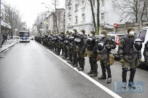 Киевская полиция усилила меры безопасности в правительственном квартале