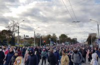 В Минске проходит "Партизанский марш", силовики применили резиновые пули (обновлено)