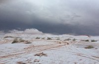 В Саудовской Аравии выпал снег