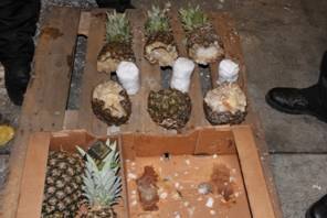В Ильичевском порту нашли 38 кг кокаина в ананасах 