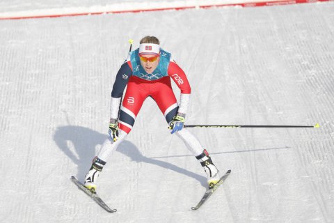 Норвежская лыжница Рагнхильд Хага выиграла гонку на 10 км свободным стилем на Олимпиаде
