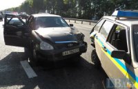 Под Киевом в ДТП попал автомобиль ГАИ