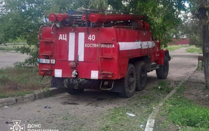 Росіяни вдарили БпЛА по території пожежно-рятувальної частини Костянтинівки