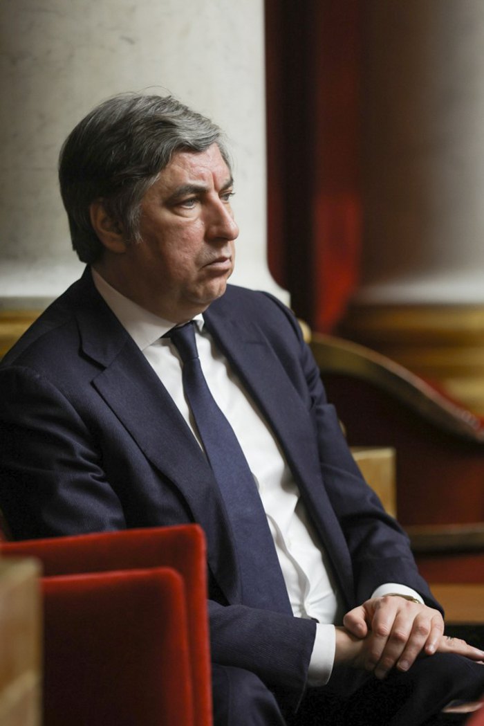 Посол України у Франції Вадим Омельченко на відкритому засіданні Національної асамблеї в Парижі, 12 березня 2024 року.