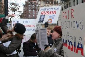 В нью-йоркском митинге за честные выборы приняли участие 200 выходцев из РФ