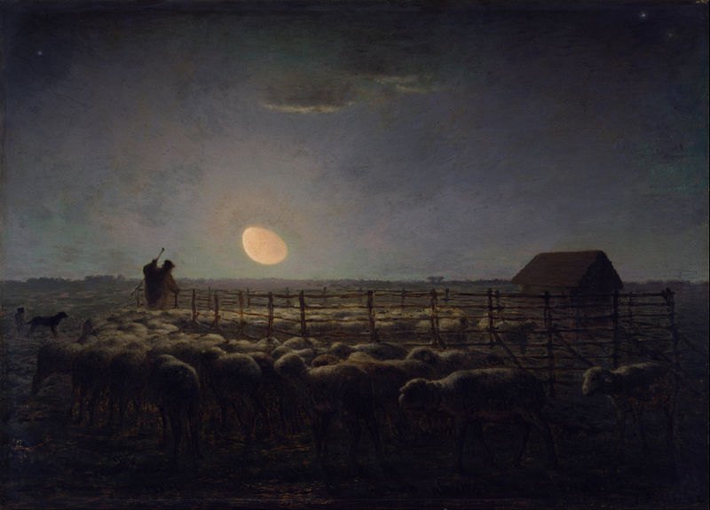 Жан-Франсуа Мілле. &quot;Вівчар. Місячне сяйво&quot;. Близько 1860