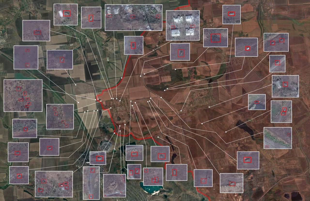 OSINT-аналітики нарахували понад 60 одиниць механізованої техніки, що їх росіяни втратили у Красногорівці під Авдіївкою.