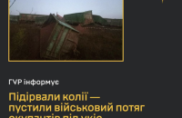 Рух опору підірвав біля Токмака залізницю з військовим вантажем окупантів