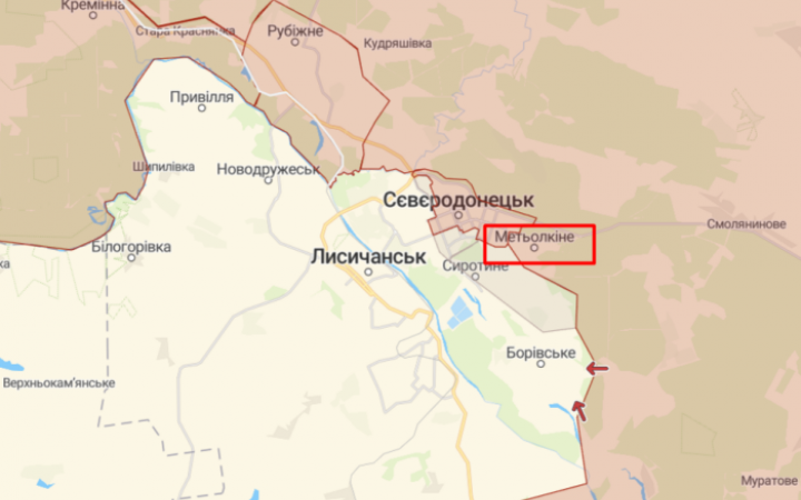 ЗСУ втратили контроль над селищем Метьолкіне поблизу Сєвєродонецька
