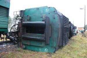 У Львівській області сталася аварія вантажного поїзда