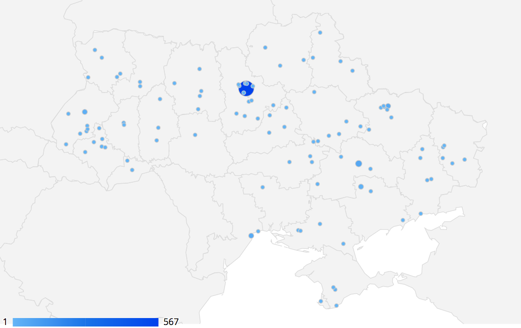 Географічний розподіл вразливих серверів 