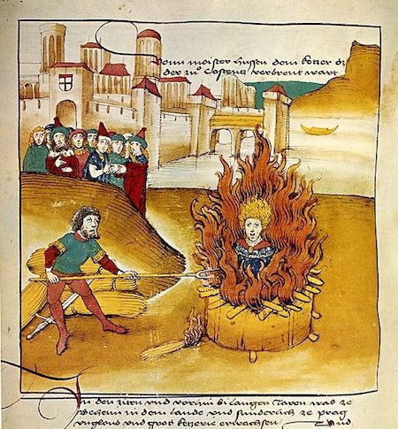 Спалення Яна Гуса, Spiezer Chronik, Дібольд Шіллінг старший (1485)