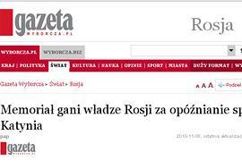 Gazeta Wyborcza: Россия не желает закрывать дело о массовых убийствах в Катыни 