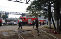 На территории Киевского судоремонтного завода произошел пожар