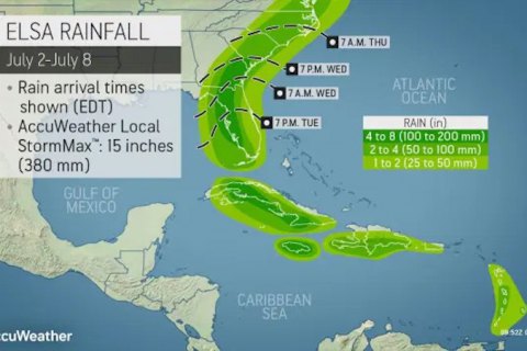 Тропічний шторм "Ельза" почав рух із Куби до Флориди