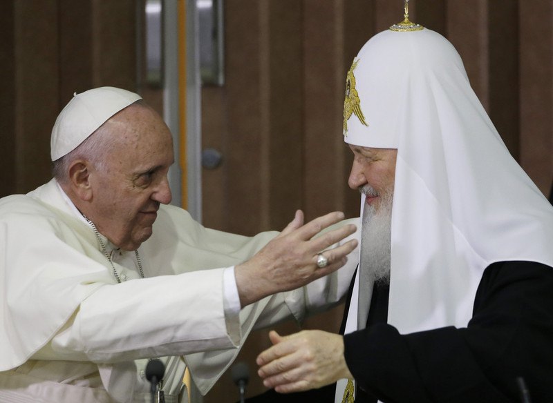 Папа Франциск і патріарх Кирило під час зустрічі в Гавані, 12 лютого 2016 рік 