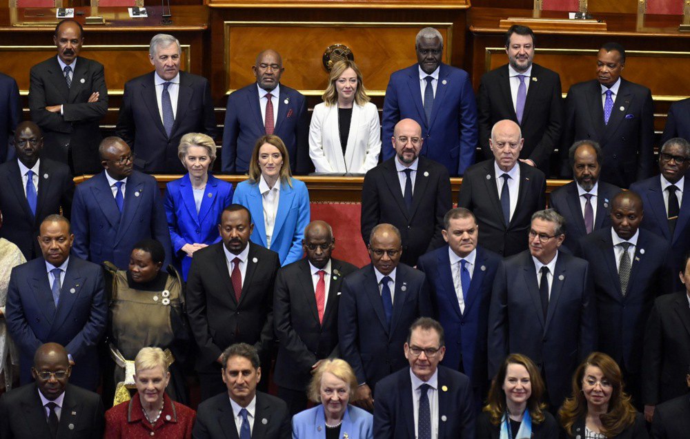 Учасники Італійсько-Африканського саміту у Римі, 29 січня 2024 року.