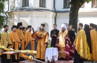 Епіфаній освятив новий хрест на купол Софії Київської