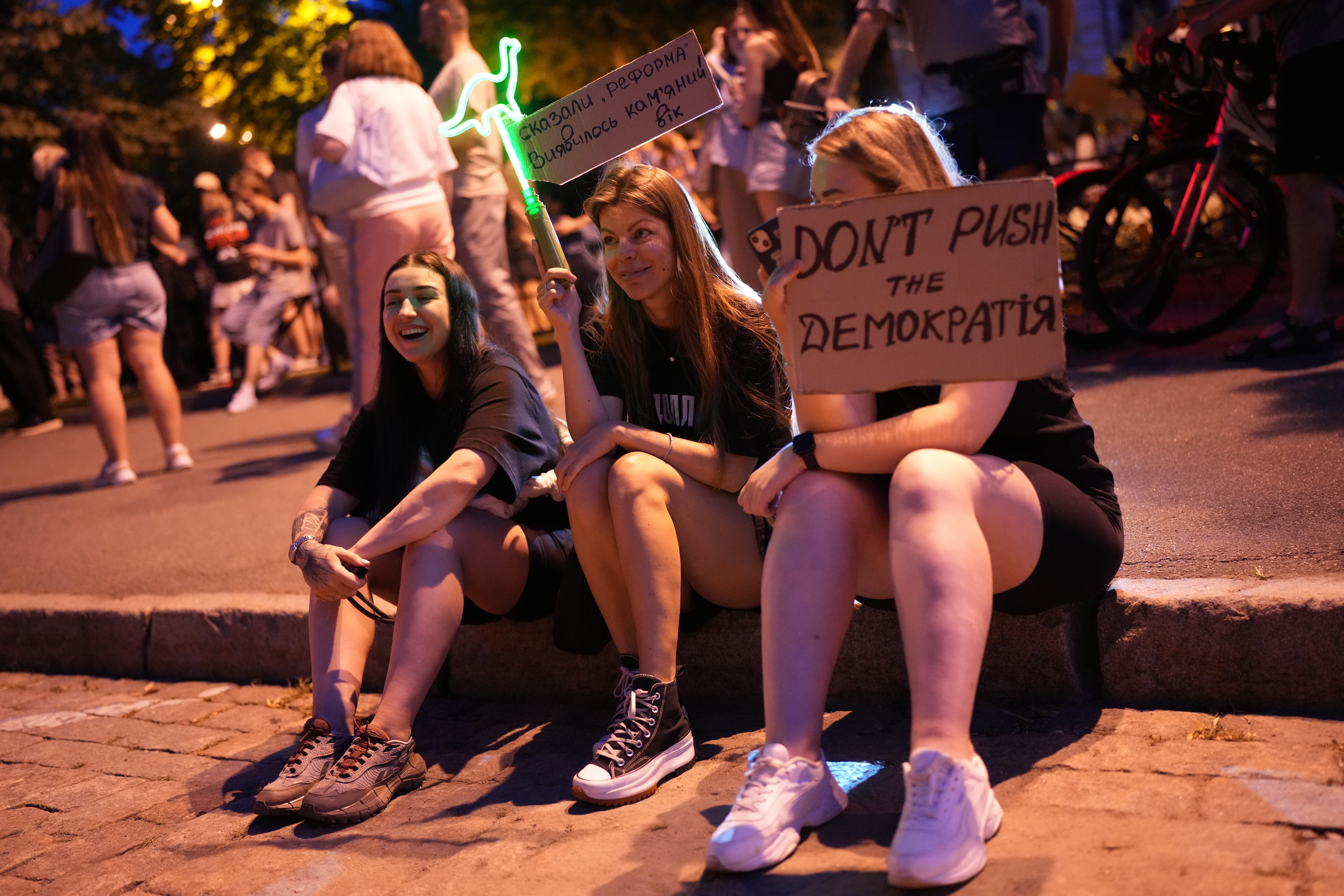 Акція протесту біля театру Франка у Києві 24 липня 2025 року 