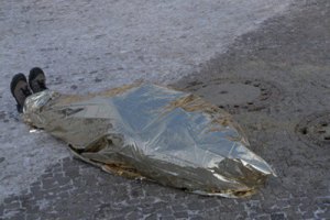 У Берліні художник провів перформанс на підтримку Майдану