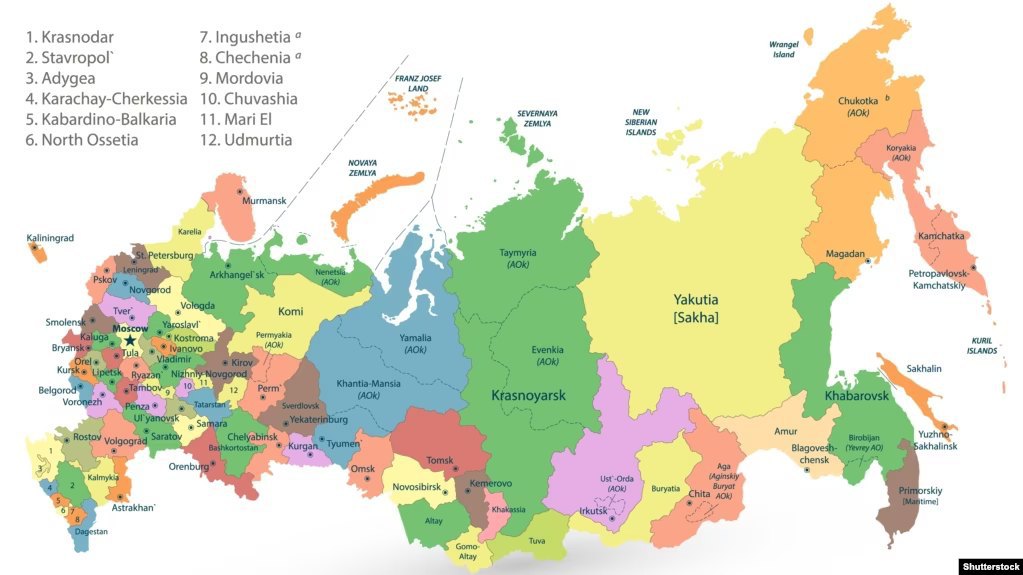 Мапа Росії