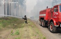 Обстріли прикордоння Харківщини спровокували низову лісову пожежу на площі 5 га