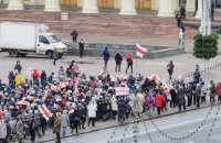 В Минске проходит марш пенсионеров и медиков, есть задержанные