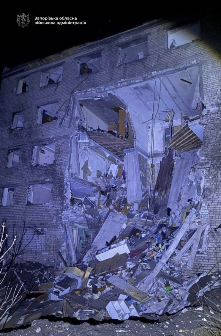 Наслідки удару в Запоріжжі