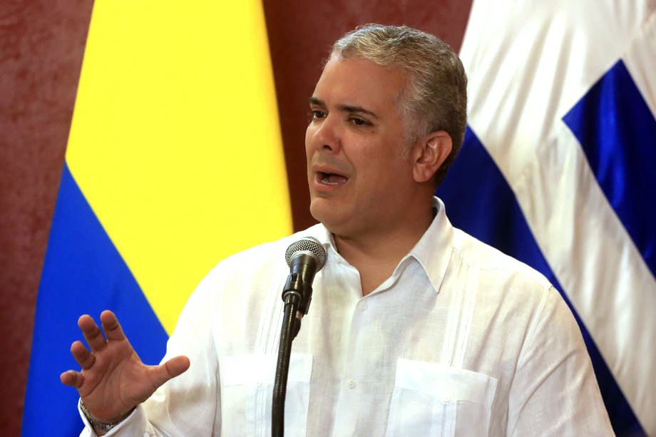 Президент Колумбії Іван Дуке під час звернення для ЗМІ, Картахена, Колумбія, 1 липня 2022 р.