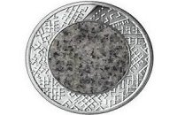 Банк Латвии выпустил гранитные монеты
