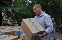 В лагеря беженцев в Святогорске доставили 15 тонн гуманитарной помощи