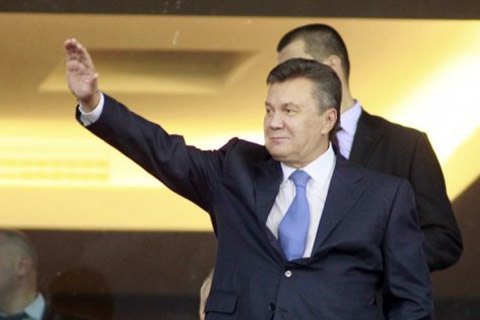 Януковича заметили на матче Испания - Россия