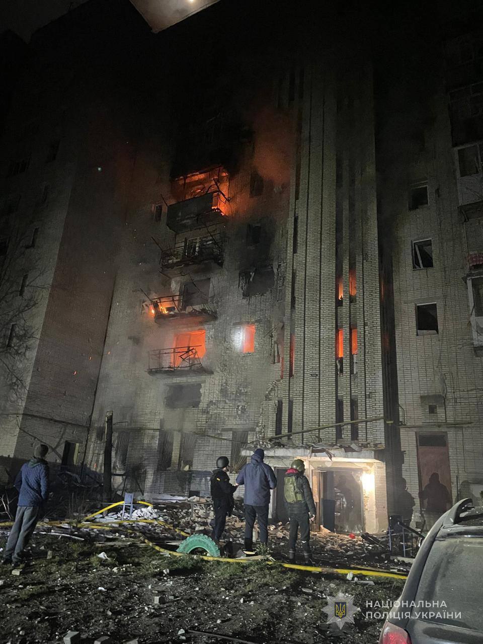 Наслідки російської атаки у Охтирці