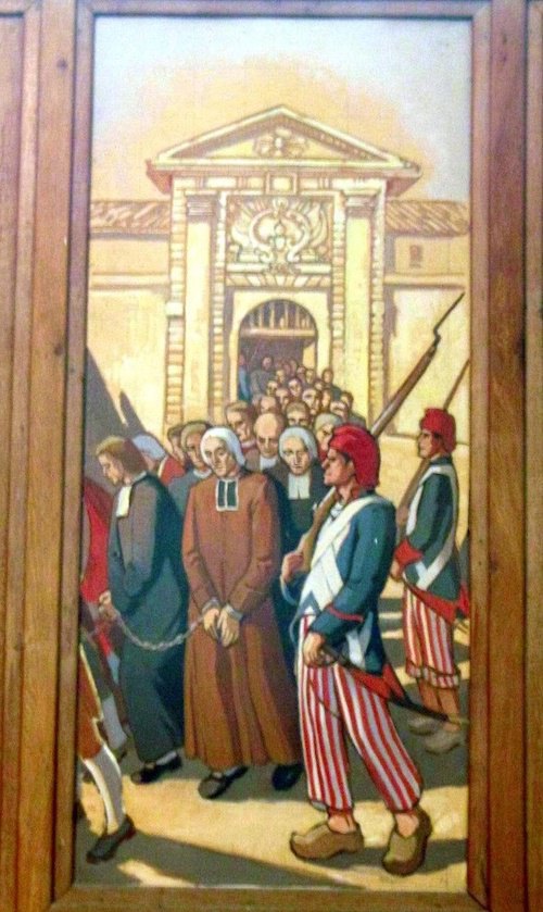 Депортация французских священников революционерами. Картина в храме Сен-Мартен ан Ре