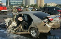 Масштабная авария парализовала движение на мосту Патона в Киеве