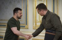 У Києві Зеленський зустрівся із новопризначеним міністром оборони Литви у межах його першого закордонного візиту