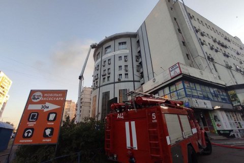 У Києві горіла сауна бізнес-центру "Колізей"